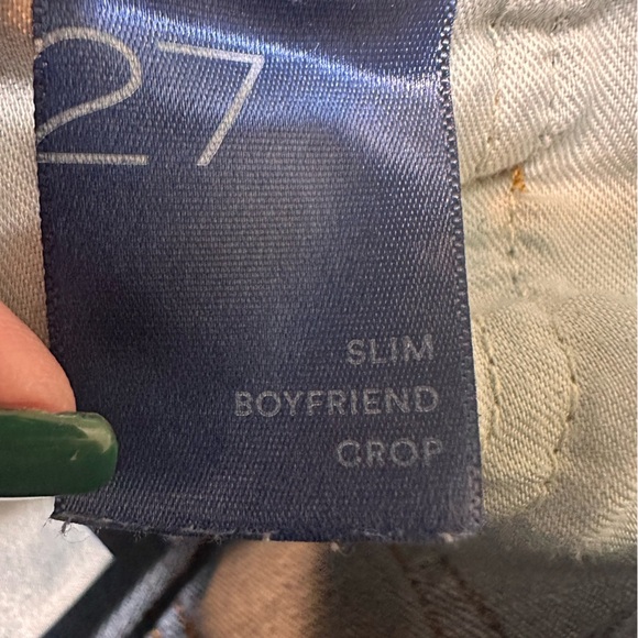 Pilcro Slim Boyfriend Crop Jeans Embroidered Side Stripe - Picture 8 of 9